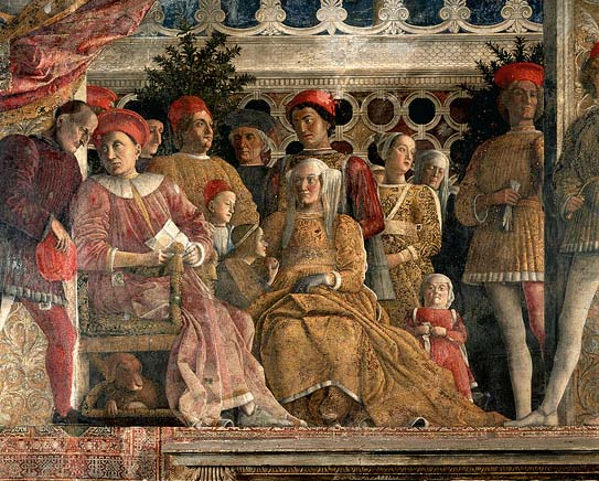 Camera degli Sposi, Incontro tra il marchese Ludovico e il figlio cardinale